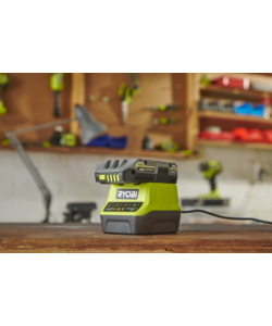 Kit caricabatterie singolo e batteria di ricambio ryobi "rc18120-120c" 18v 2ah